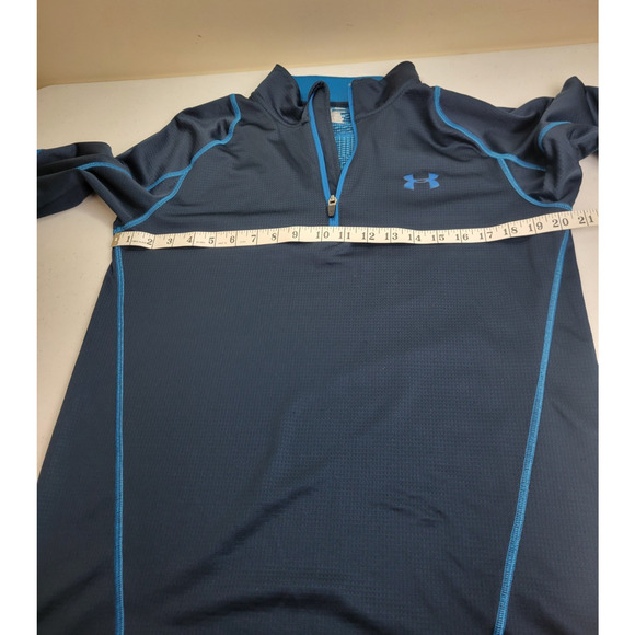 Under Armour Cold Gear Blue Quarter Zip Active Top Junior Boys Size Large - Picture 3 of 8